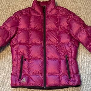 Eddie Bauer First Ascent EB800 down-filled puffer jacket coat in magenta size S